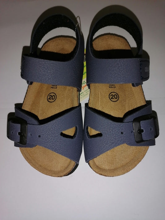 LUCE 0234 BLU SANDALO BIRK STRAP+FIBBIA