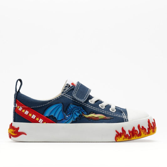 Bull Boys Sneaker basso con Drago - Blu