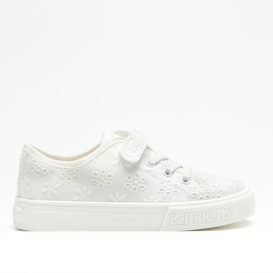 Lelly Kelly Sneaker in Tela Melissa - Bianco